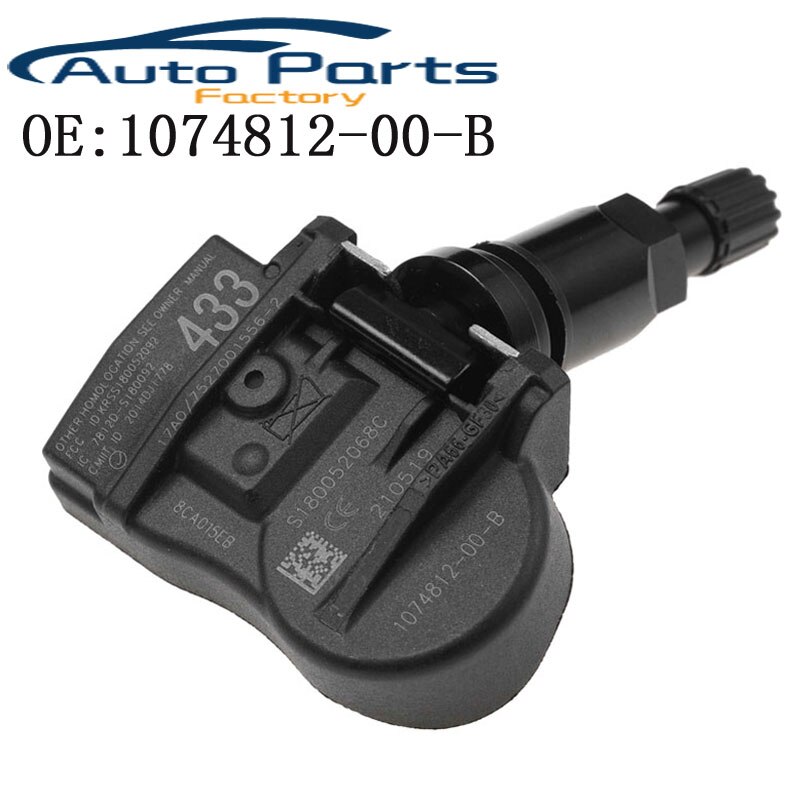 1074812-00-B 107481200B ׽  3  S  X Ÿ̾   433MHz  TPMS  Ÿ̾ з ͸ ý